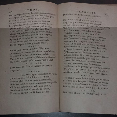 18th Century French Theatre Book used, 1797
