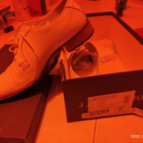 Men's leather shoes scarponi size 42 white like new