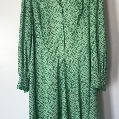 Vintage dress like new, custom made, green satin XXL