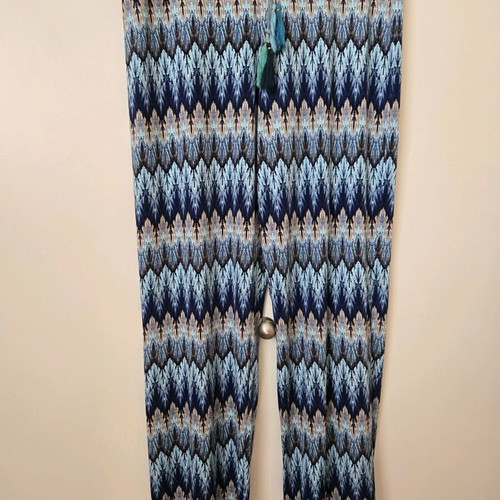Boho summer pants new, size medium, blue shades