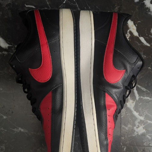 Nike Court Vision Low Bred sneakers size EU 46 like new black red