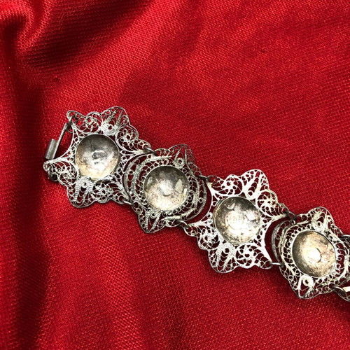 Silver filigree bracelet used, 19th century