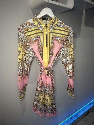 Versace women's dress new, colorful, size 2XL fitting L