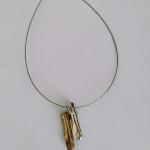 Silver 925 pendant used, gold and silver colors