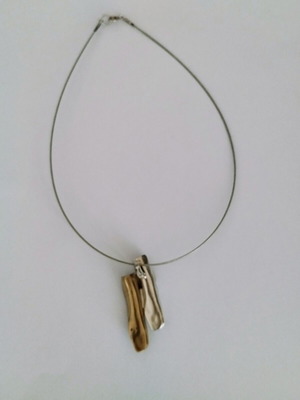 Silver 925 pendant used, gold and silver colors