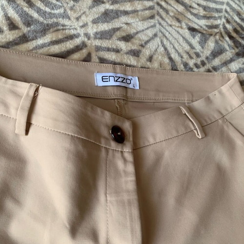 Enzzo Beige Pants Large Like New, Straight Fit