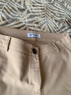 Enzzo Beige Pants Large Like New, Straight Fit