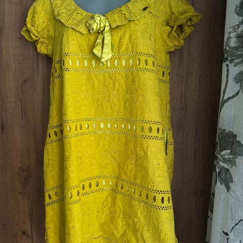 Killah summer women dress, used, size M, mustard color