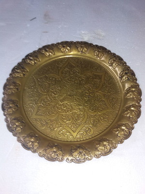 Decorative brass tray used