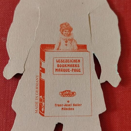 German retro style bookmarks with embossed chromolithograph children figures