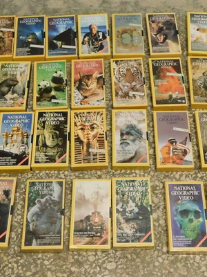 National Geographic βιντεοκασέτες VHS σαν καινούργιες, σύνολο 39