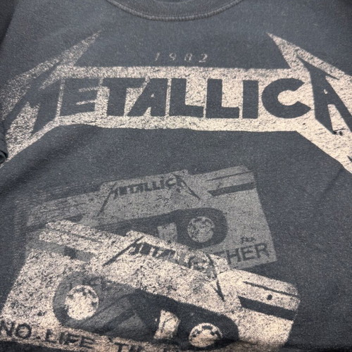 Metallica official t-shirt no life ‘till leather size S used black