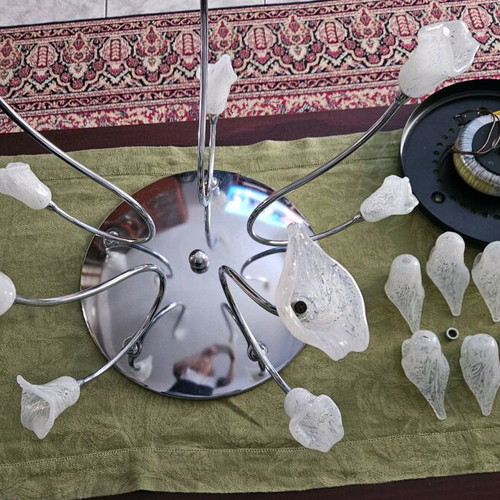 Ceiling light 10-light with Led bulbs like new
