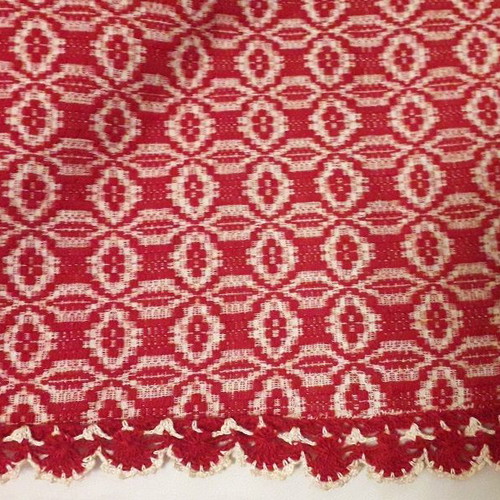 Woven loom blanket red all-wool new