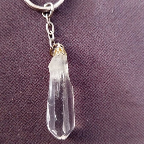 Energy White Quartz Crystal Keychain new