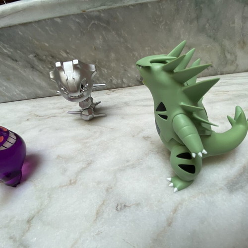 Pokemon figures pack used with Tyranitar, Gengar, Steelix