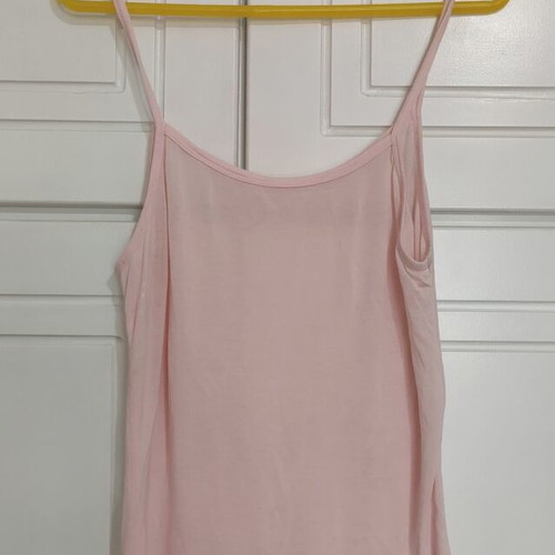 Lingerie printed top with lace, gift baby pink