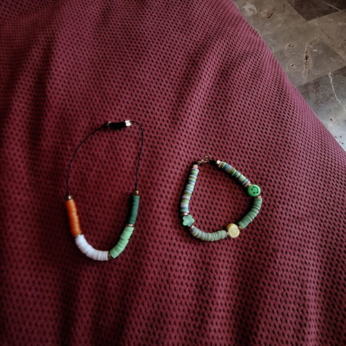 Set of 2 handmade beaded bracelets