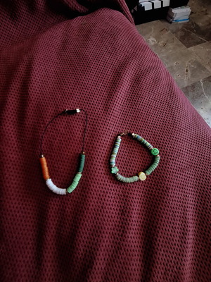 Set of 2 handmade beaded bracelets