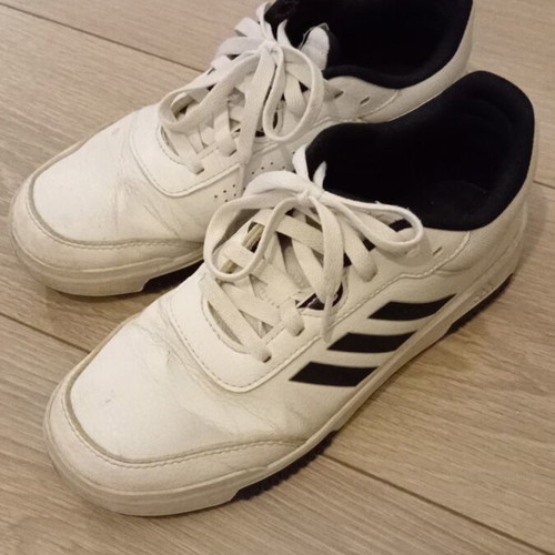 Adidas athletic shoes used, size 38, black and white