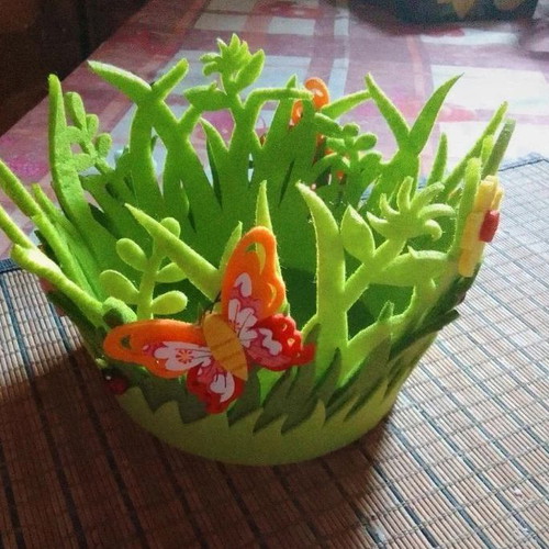 Handmade Easter decorative basket like new