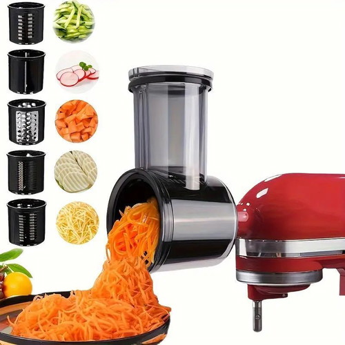 KitchenAid mixer cutting-grating attachment with 5 blades