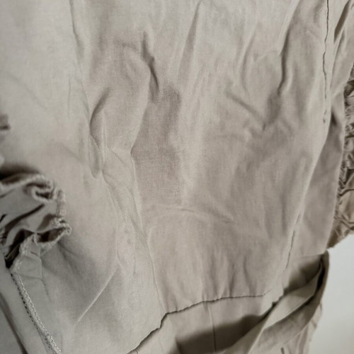 Jumpsuit with ruffles beige, one size, like new