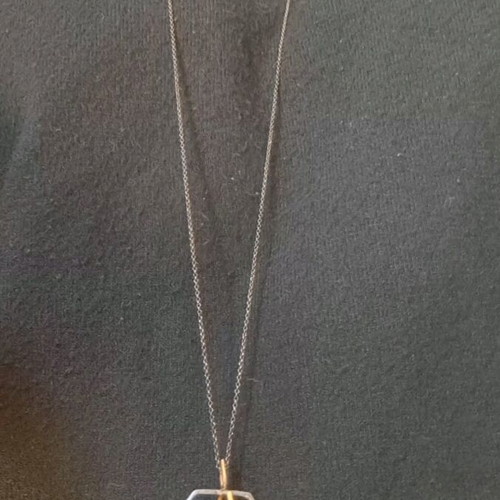Geometric Silver Necklace 925 with Oxidized Chain like new
