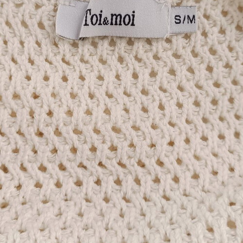 Toi&Moi knitted crop top beige, like new, S/M