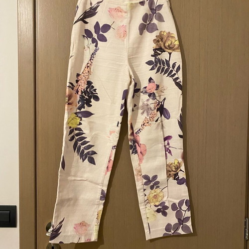 Asos design cotton pants like new, colorful high-waisted with zipper