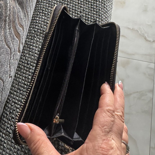 Wallet black and beige