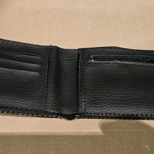 Wallet with bicycle design, black