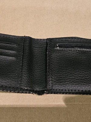 Wallet with bicycle design, black