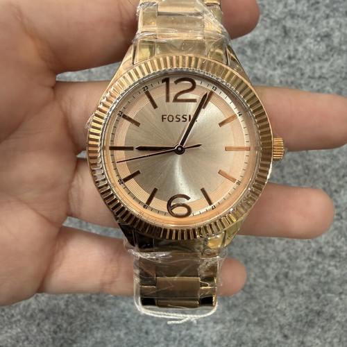 Fossil BQ1610 women's watch, rose gold dial
