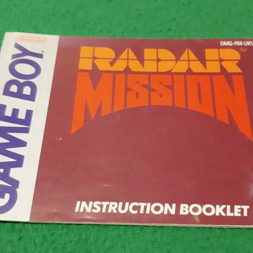 Radar Mission Manual Gameboy used, good condition, UKV