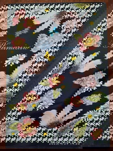 vintage τετράδιο floral Α4