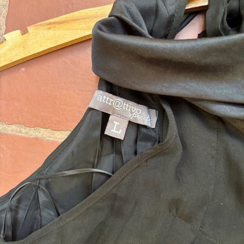Attrattivo black voile dress like new, balloon knee-length
