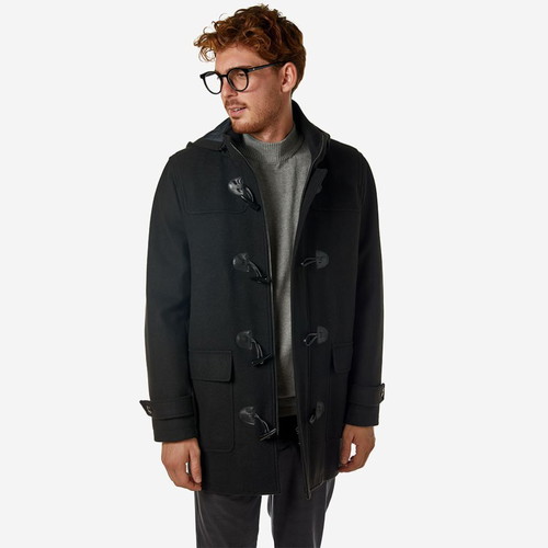 Sogo Montgomery Coat Black New Men's