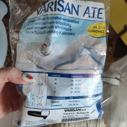 Anti-thrombotic socks XL and bandages used set