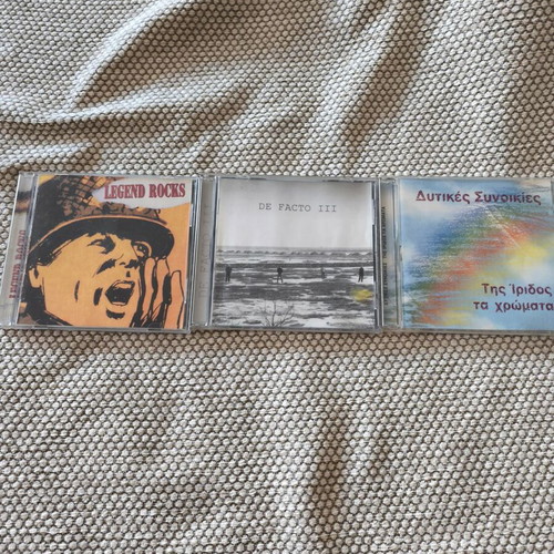 Greek Rock CDs used, De Facto III, Dytikes Synoikies, Legend Rocks
