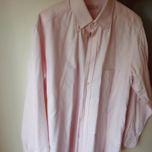 Peters men's solid color shirt like new, size M/L, pink