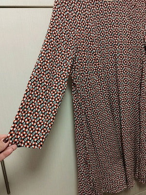 H&M midi floral dress size 42 like new, multicolor