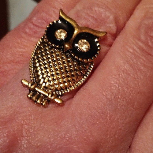 Owl ring adjustable like new