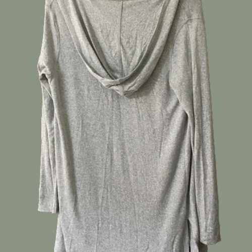 Hooded cardigan like new, size L, grey