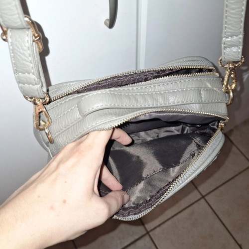 Crossbody shoulder bag like new, gray