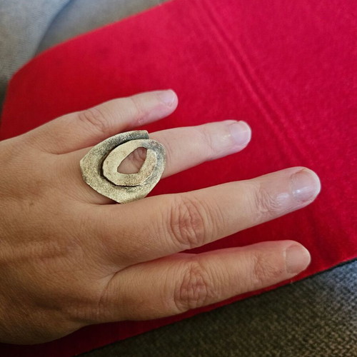 925 Silver Ring like new with spiral design handmade