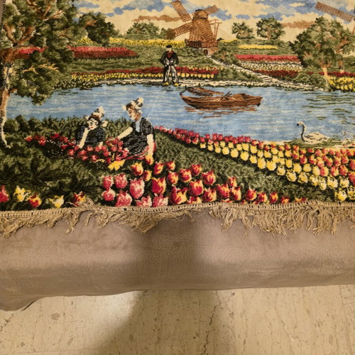 Vintage wall decorative rug velour 1.62m width 62cm height