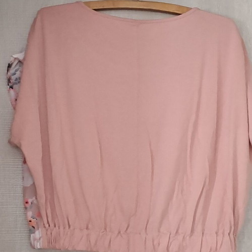 Collection Crop Floral Blouse like new, multicolor, XL