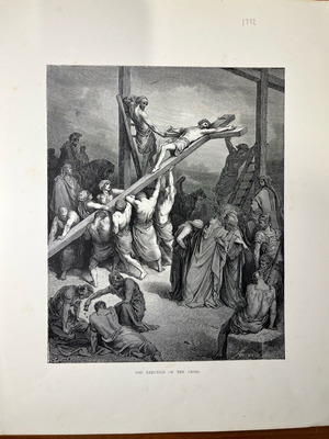 Gustave Doré vintage engraving used, 29x36 cm