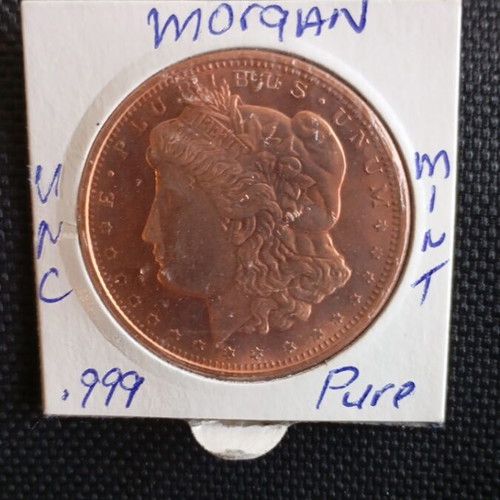 Morgan dollar 1oz copper new, one ounce pure